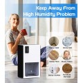 Dehumidifiers for Home, Dehumidifiers for Room 9300 Cubic Feet (950 sq ft) with Auto Shut Off, RUWORA Small Dehumidifiers with 7 Colors LED Light and 85 OZ Water Tank for Bathroom Bedroom Closet RV
